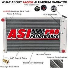 4 Row Radiator Fits 68-77 Chevy El Camino/71-90 Caprice C10 C20 71-79 Impala 161