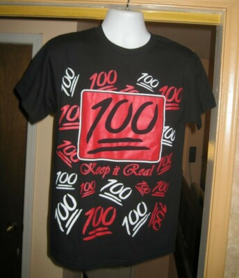 Alstyle Men's Keep It Real 100 Graphic T Shirt      Medium