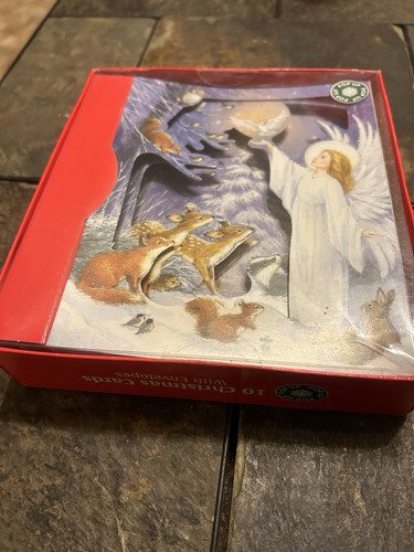 Weihnachtskarten im Weihnachtsstil mit Engel mit Taube - Bild 4 von 9