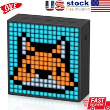 Pixel Art Bluetooth Speaker 16x16 LED Display APP Control Bedside Alarm Clock