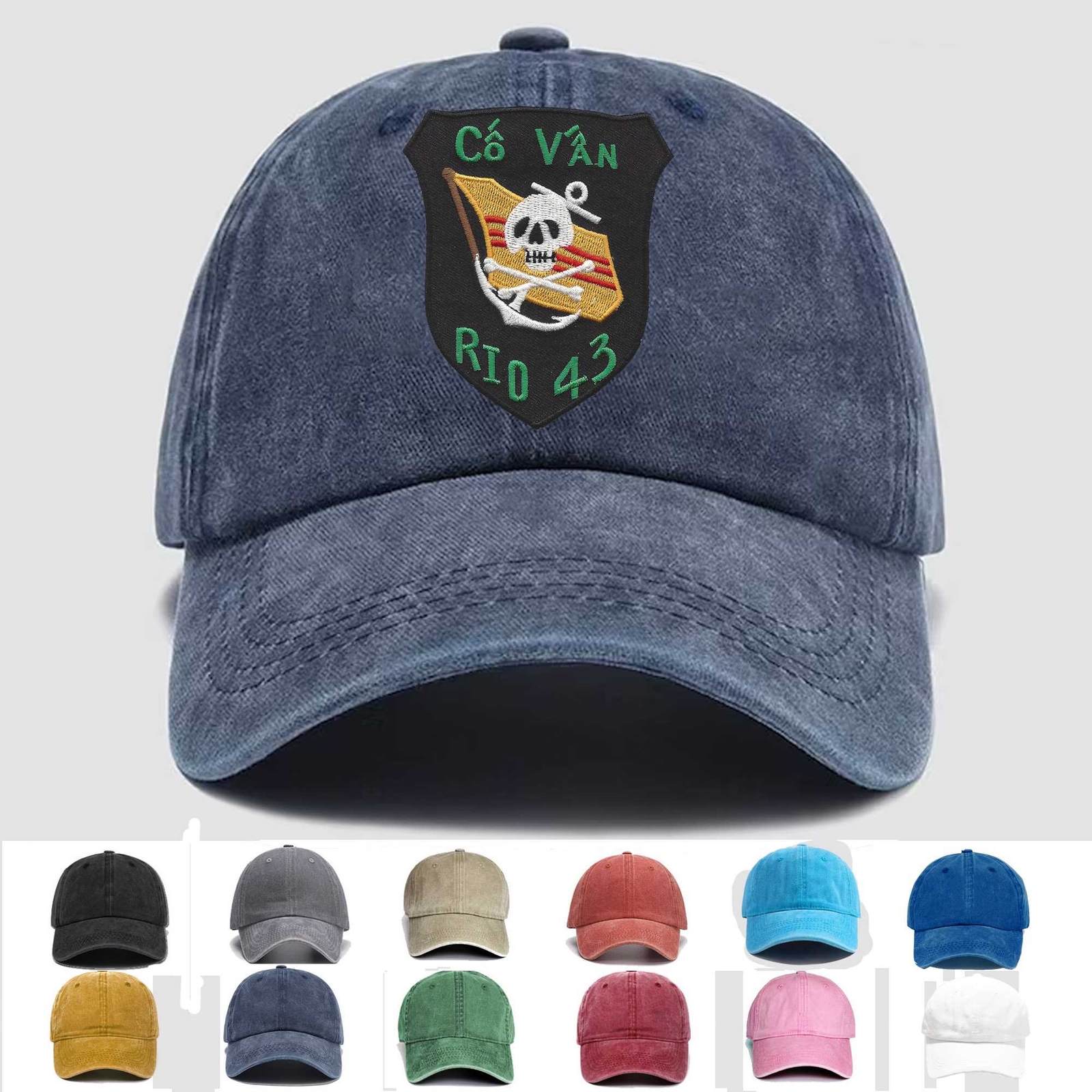 Custom Embroidered Hat RID - 43 River Interdiction Division, Veteran Cap, Gift