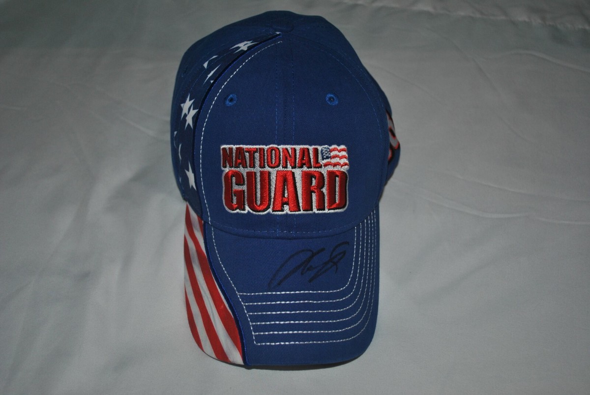 Autographed Dale Earnhardt Jr Hat Nascar Cap National Guard 88 Logo Chase  Blue