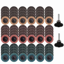 92Pcs 2 inch Roll Lock Surface Conditioning Quick Change Sanding Discs w/ Holder