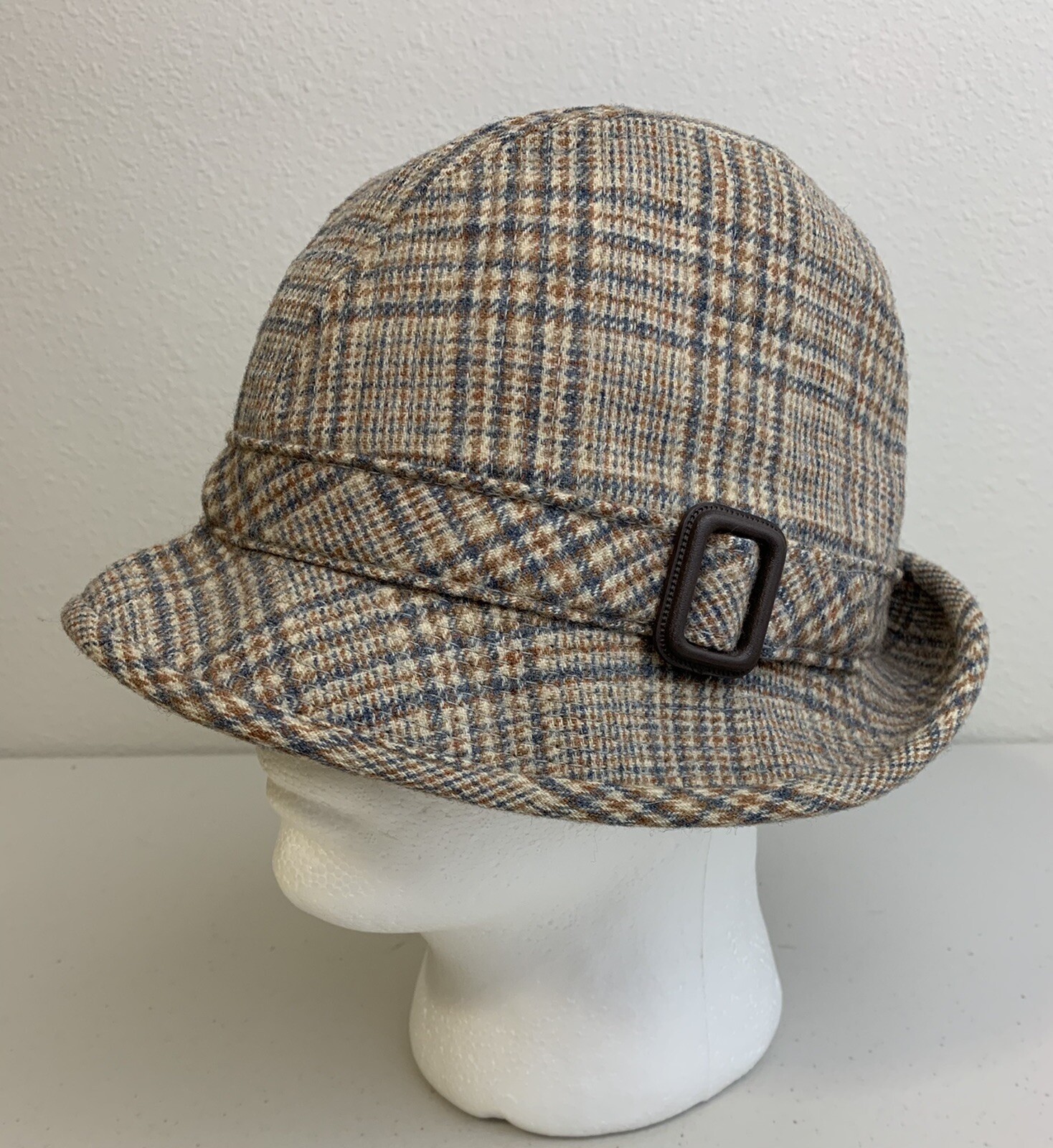 VTG Pendleton Plaid Pattern Fedora Hat Virgin Woo… - image 1