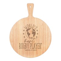 World's Best Rugby Player Pizza Brett Paddel Holz Lustig Favorit Sport