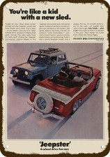 1967 Jeep Jeepster Convertible Commando Vnt-look Decorative Replica Metal Sign