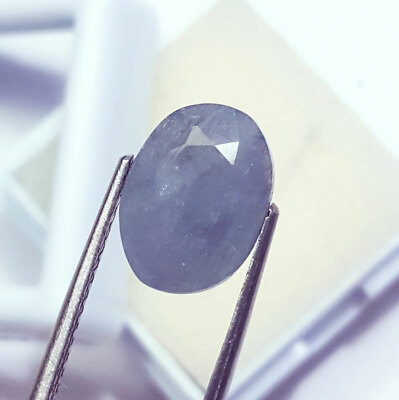 100% Natural Blue Sapphire Loose Gemstone 5.05 Ct Certified With Free Gift