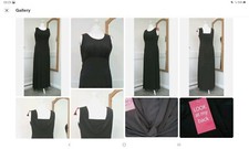 KLASS BLACK LONG EVENING DRESS SPARKLY COWL BACK NECK SIZE 16 BNWT