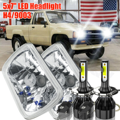 5x7'' LED Headlight H4 Hi-Lo Beam Fit For Toyota Pickup 1982-1995 Hardbody Truck