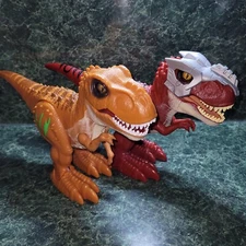 ROBO ALIVE Attacking T-Rex Dinosaur Battery Robotic Toy Lot ZURU Tested Works!
