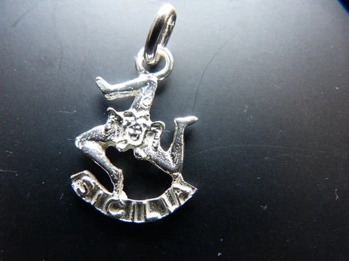 Trinacria, Sicily Pendant In ARGENTO 925 Sterling Silver