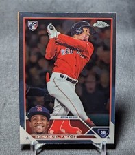 Enmanuel Valdez Rookie RC 2023 Topps Chrome Update Card #USC19 Boston Red Sox. rookie card picture