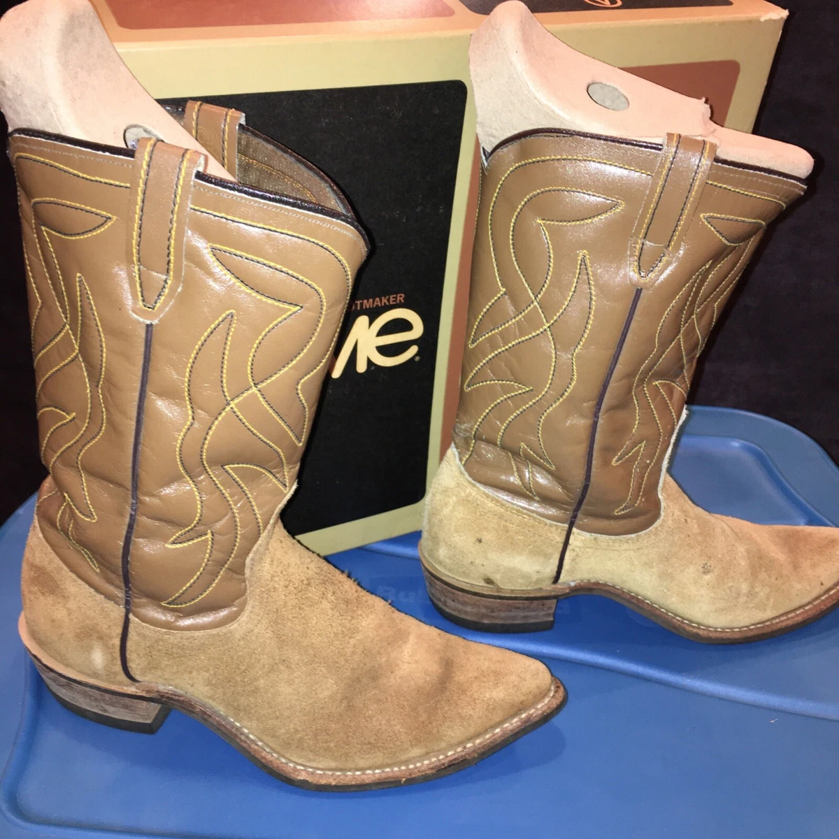 Acme suede cowboy best sale boots