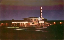 Autos Boulevard Congress Motel 1950s Postcard Minneapolis Minnesota Night 11863