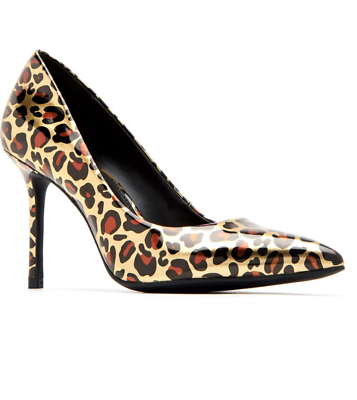 Katy Perry Women The Sissy Pump Gold/Brown Leopard *See