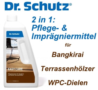 0,75L Dr Schutz Easy Care 2in1 Pflege-Emulsion & Imprägnierung Bangkirai Holz,..
