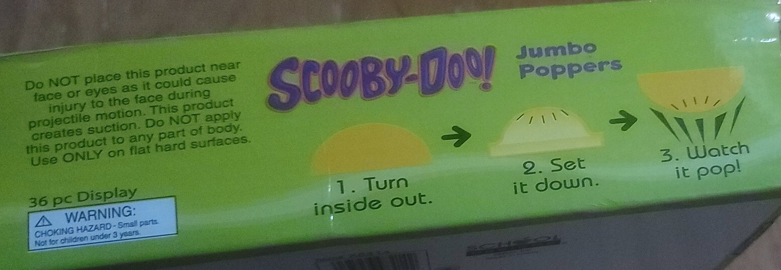 Scooby-Doo Set of 4 Jumbo Popper Toys School Designs Pop Up Giftco Party Gifts