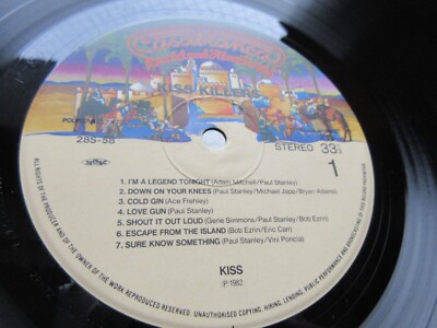 KISS Killers Japan Vinyl LP w OBI Color Portrait & Sticker 28S-58