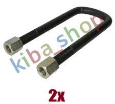 2x LEAF SPRING SHACKLE M22X25MM 90MMX263MM NUT FITS SCANIA 3 0587-1296S