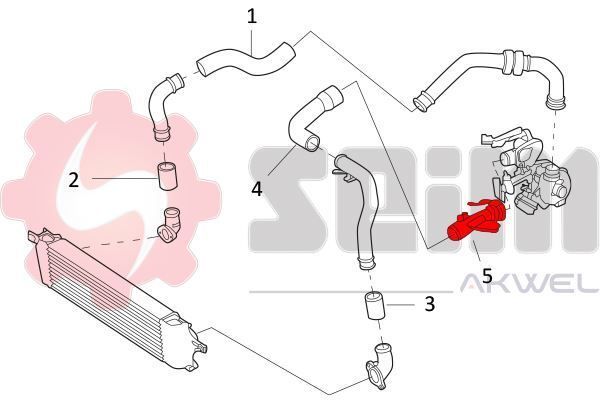 Durite turbo Nissan Qashqai 1.5 dCi pour réparation du circuit d'air de suralimentation