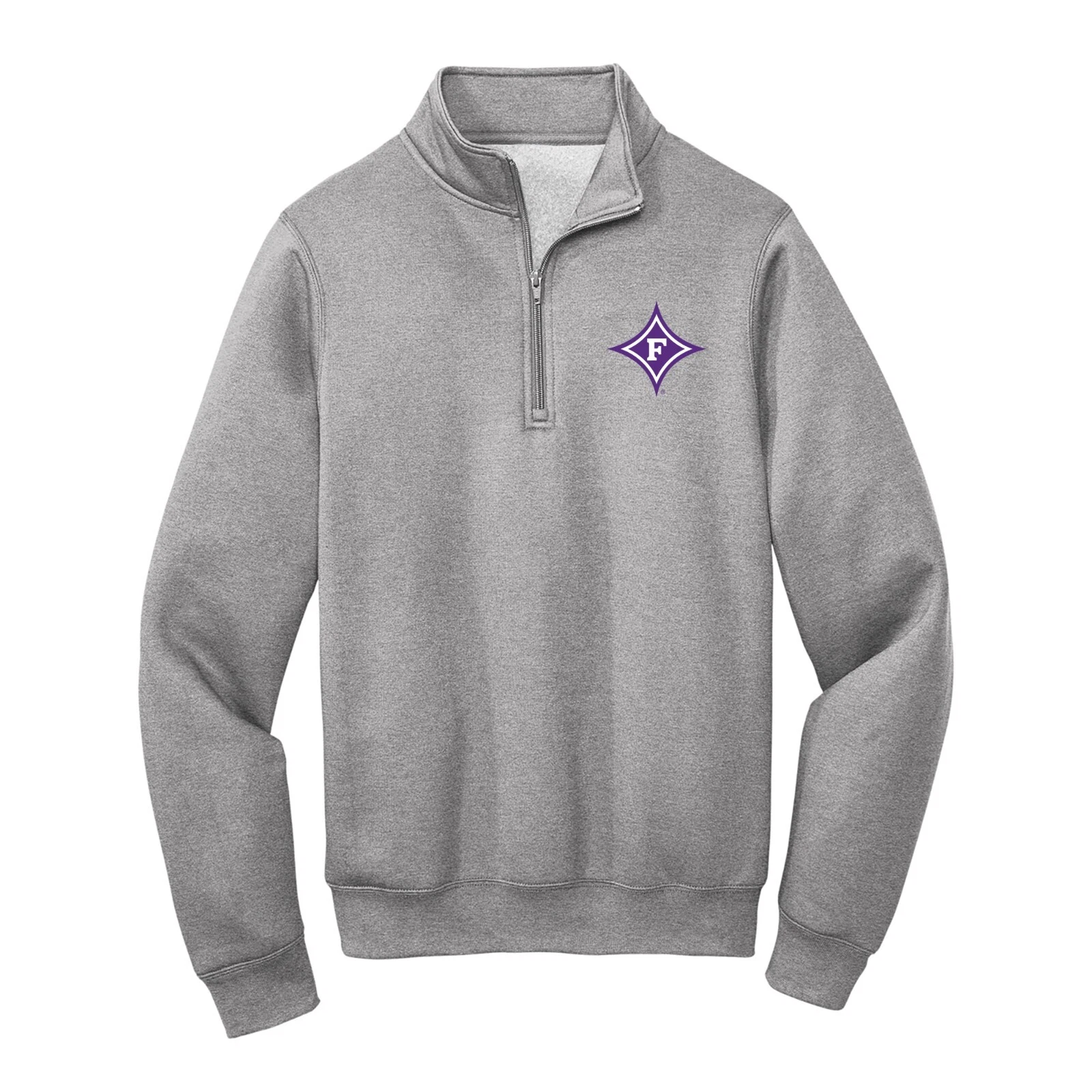 Furman University Primary Logo LC Zip Neck Sweater