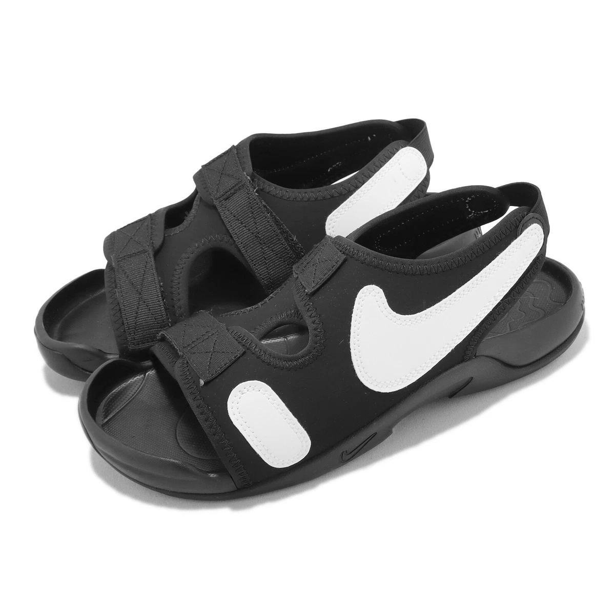 Nike Sunray Adjust 6 GS Black White Junior Kids Women Casual Sandals DX5544 002