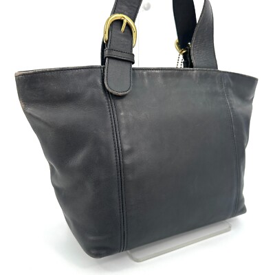COACH Vintage Old 4133 Hand Bag Dark Gray Leather Authentic | eBay