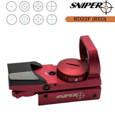 Sniper Red/ Blue Holographic Reflex Red Dot Sight 4 Type Reticle for 20mm Rails