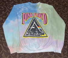 Pink Floyd Music Prism Tie-Dye Pullover Crewneck Sweatshirt Size Small  