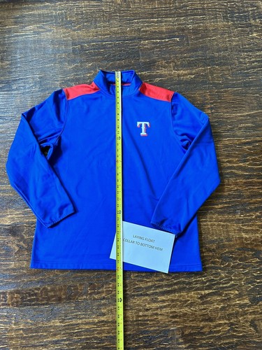 Texas Rangers Mens XL Blue Quarter Zip Pull Over Cover Up, GENUINE MERCHANDISE - Bild 9 von 11