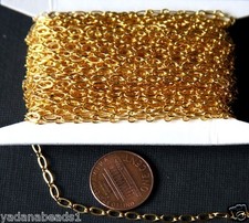 32ft spool of Gold Plated Long and Short chain 4X2mm