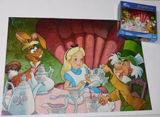 2009 Disney Mega 1000 Jigsaw Puzzle TEA TIME WITH ALICE In Wonderland Mad Hatter