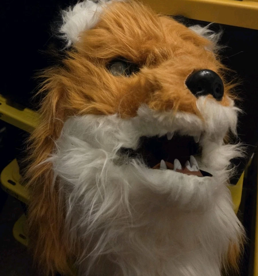 Molezu Estrella Zorro Máscara Movedor Boca Naranja Animal Vestido Elegante Halloween VENDEDOR DE EE. UU. Foto 3 de 4