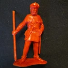 MARX MERRYMEN STAFF FIGURE IN RED 60MM PLAYSET ROBIN HOOD VINTAGE 1950'S
