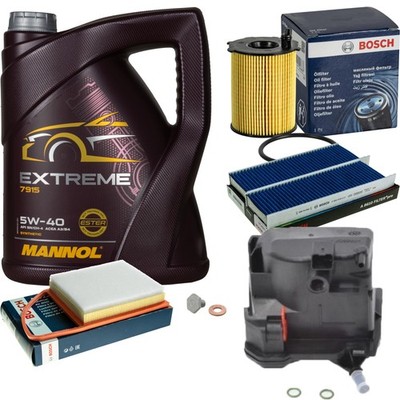 BOSCH Inspektionspaket 5 L MANNOL Extreme 5W-40 für Peugeot Partner Kasten