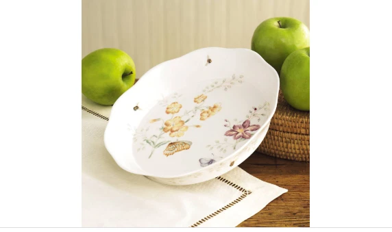 NEW Lenox Butterfly Meadow DEEP PIE DISH 9"