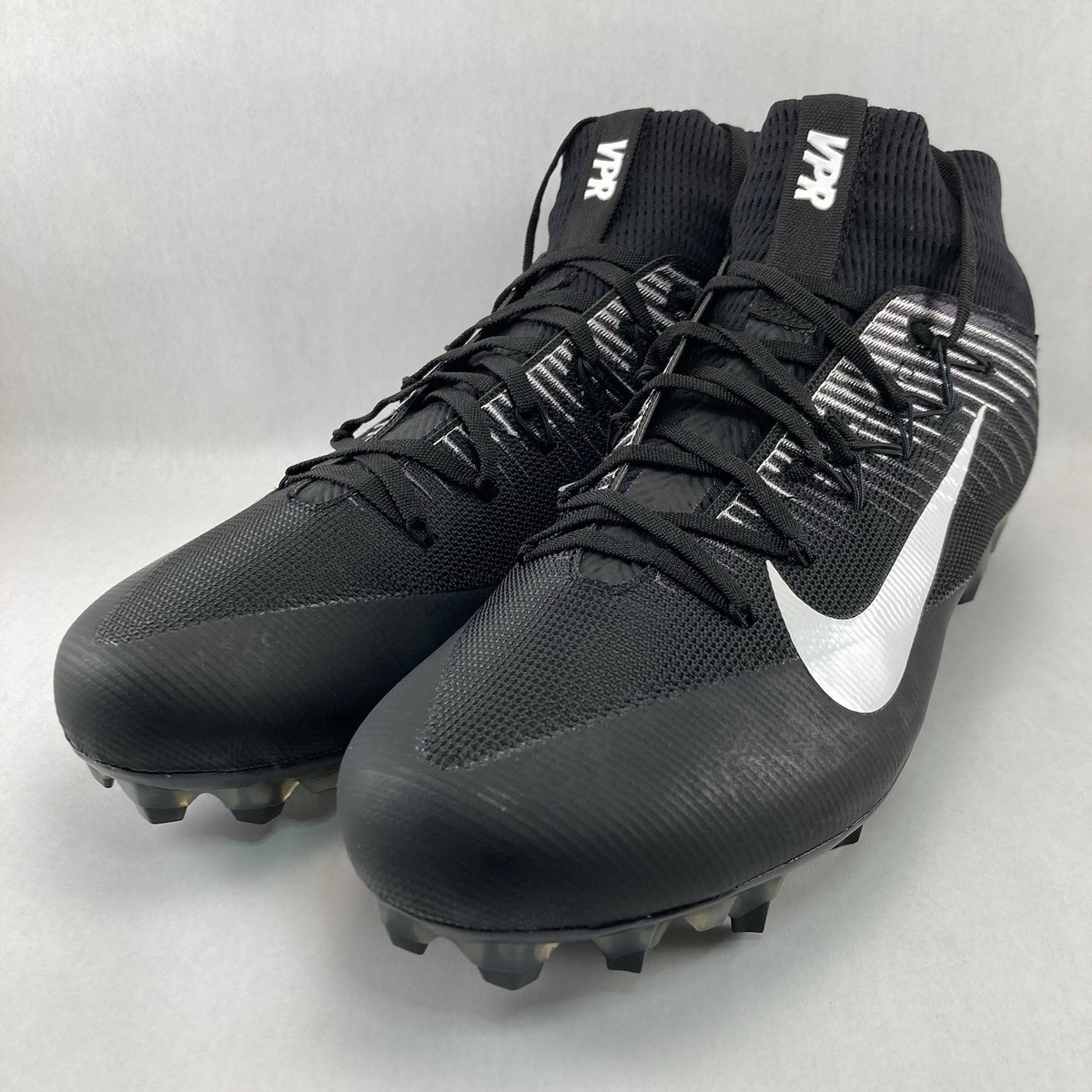 Size 12.5 Nike Vapor Untouchable Black White Football Cleats  display picture 1