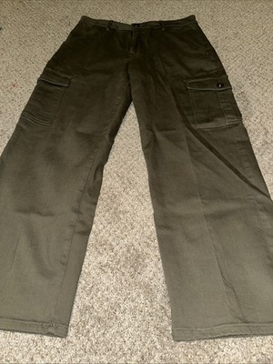 Vigoss Women Green Cargo Straight Pants Size 31. Y2K. Retro. Travel