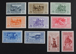 CKStamps: Italy Stamps Collection Scott#280 289 Mint NH/H OG