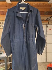 Vintage Mens Jumpsuit size 40 Regular. Blue Mechanic Coveralls. Work Wear Corp.