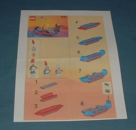 CASTLE, BLACK KNIGHTS BOAT SET NO. 1547 - LEGO - 1993 - USED CONDITION