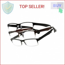 Foster Grant Mens Pete Rectangular Reading Gl...