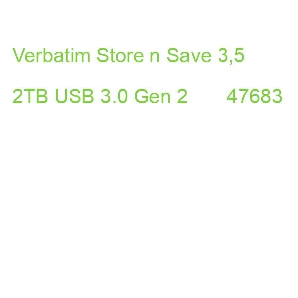 Verbatim Store n Save 3,5 2TB USB 3.0 Gen 2 47683 (0023942476832) - Bild 2 von 2