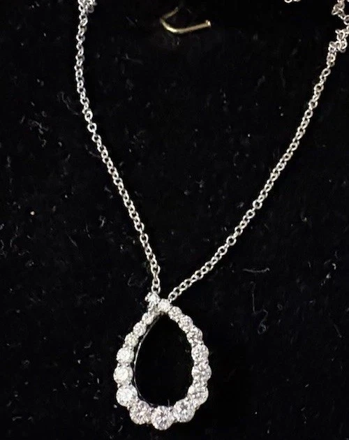 Collar Colgante Diamantes EFFY Oro Blanco 14k - ¡Precioso! Foto 2 de 3