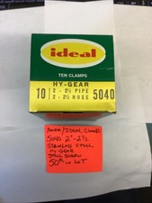 Stainless Steel Hose Clamps Parker/ (IDEAL 5040 #40) Hy-Gear, 50 Pc In Lot