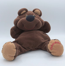 1993 FISHER PRICE Rumple Bear Floppy Chocolate Brown Black Nose 6812