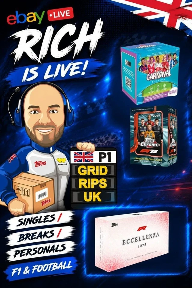 Grid Cards LIVE - F1 + Football - Packs/Breaks/Singles/Boxes RIPPED LIVE