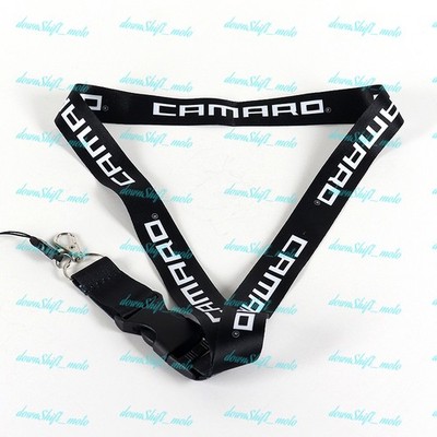 New For Chevrolet Camaro Black RS SS Z28 Lanyard Neck Keychain Quick Release
