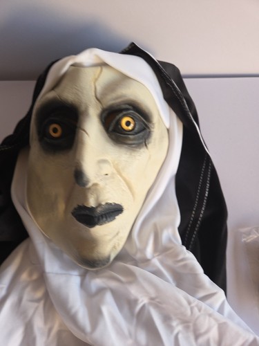 The Nun Mask And Hood Halloween Costume Cosplay Dress Up New Scary Sexy (M) - Picture 2 of 6