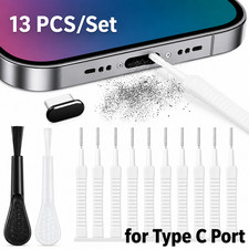 13 Piece Phone Charging Port Cleaning Kit Dust Brush Set iOS Type C Cleaning Kit